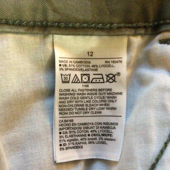 Old Navy Pants Women’s 12 Olive Green Camo Rockstar Super Skinny High Rise - Picture 9 of 10